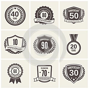 Anniversary label set