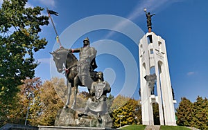 Anniversary monuments on the Pokrovskaya Mount in Bryansk