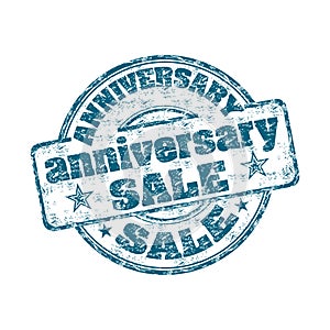 Anniversary sale rubber stamp