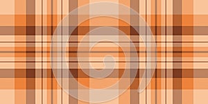 Anniversary texture seamless tartan, panel plaid pattern fabric. Setting textile vector check background in orange color