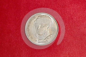 Anniversary USSR coin one ruble in memory of Russian poet Lermontov