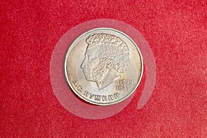 Anniversary USSR coin one ruble in memory of Russian poet Pushkin