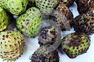 Annona or Guanabana - Smetannoe Ablok grows in Africa photo
