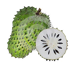 Annona muricata.oursop fruit Sugar Apple,ustard apple isolated