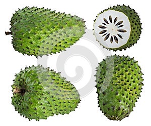 Annona muricata.oursop fruit Sugar Apple,ustard apple isolated