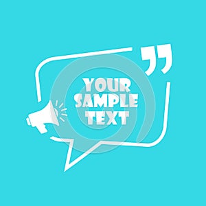 Announce text box vector poster