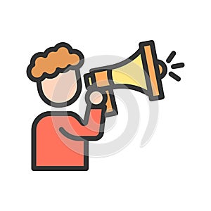 Announcement icon vector image.