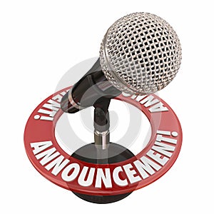 Announcement Microphone Public Address Speech Important News Ale