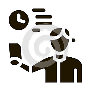 announcer leading icon Vector Glyph Illustration