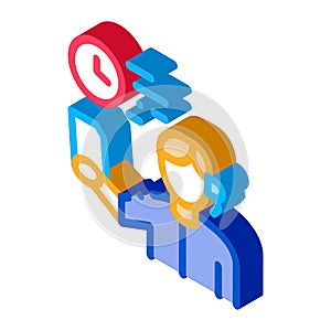 Announcer leading isometric icon vector illustration