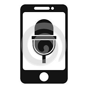 Announcer smartphone icon, simple style