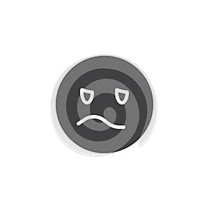 Annoyed emoji face vector icon