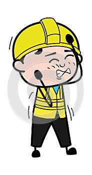 Annoyed Engineer Cartoon