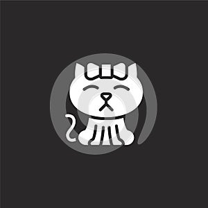 annoyed icon. Filled annoyed icon for website design and mobile, app development. annoyed icon from filled cat avatars collection