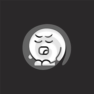annoyed icon. Filled annoyed icon for website design and mobile, app development. annoyed icon from filled emoji people collection