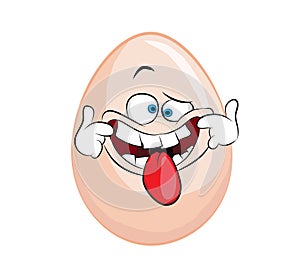 Annoying cartoon illustration of egg