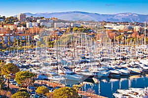 Anntibes waterfront anf Port Vauban harbor view photo