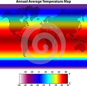 Annual Average Temperature Map