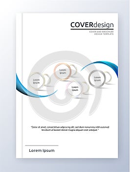 Annual Brochure Vector Leaflet Flyer template A4 size design, annual report book cover layout design, Abstract circle template