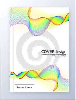 Annual Brochure Vector Leaflet Flyer template A4 size design, annual report book cover layout design, Abstract rainbow template