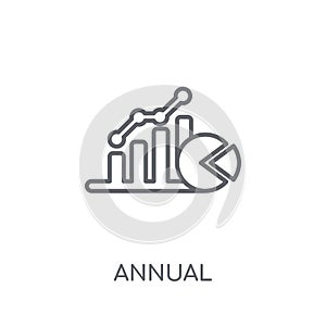 Annual equivalent rate (AER) linear icon. Modern outline Annual