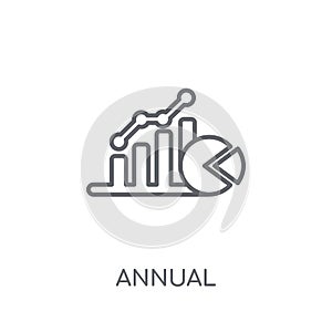 Annual equivalent rate (AER) linear icon. Modern outline Annual photo