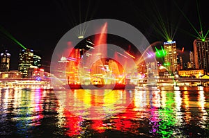 Festival of Lights Southbank Brisbane city river, Australia photo