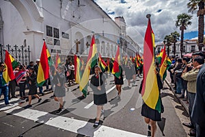 Annual festivity for el dia del mar in Sucre, Bolivia