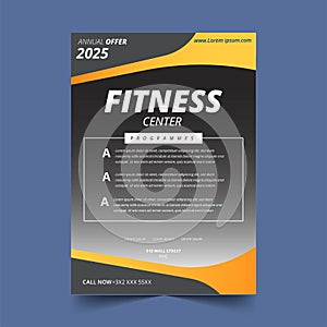 annual plan for fitness center template design illustration
