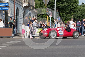 The annual rally of vintage cars Mille Miglia in Brescia, Lombardy, Italy