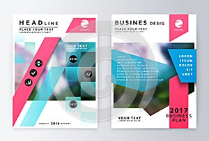 Annual report brochure. Business plan flyer design template.