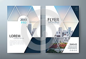 Annual report brochure flyer design, Leaflet presentation, book cover templates, layout in A4 size. vector.