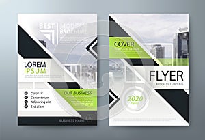 Annual report brochure flyer design, Leaflet presentation, book cover templates, layout in A4 size. vector.