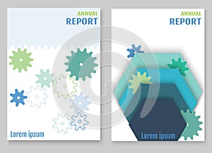 Annual report brochure flyer design template vector, Leaflet cover presentation abstract flat background