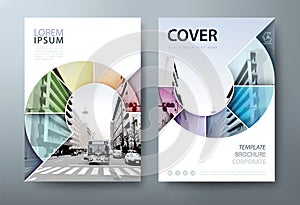 Annual report brochure flyer template vector, Leaflet, presentation book cover templates, layout in A4 size