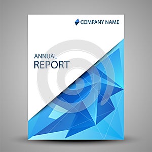 Annual report cover in abstract design photo