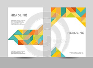 Annual report cover design, brochure company design, cover design, geometric cover design