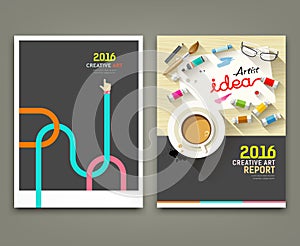 Annual report 2016 cover desk artist idea concepts