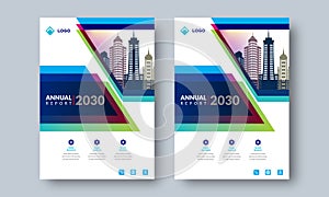 Annual Report Design Layout Flyer Template Multipurpose use