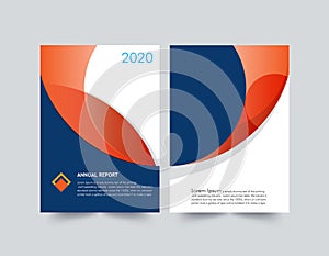 Annual report design layout template, The  file  eps