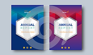 Annual Report Layout Design Template, Background Business Book Cover Design Template