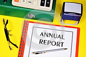 Annual report-text label in the business plan folder.