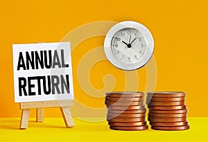 Annual return is shown using the text
