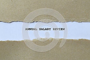 annual salary review on white paper