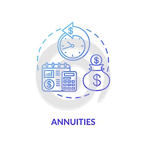 Annuities concept icon photo