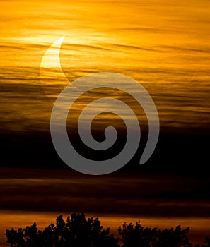 Annular eclipse over Montreal sky