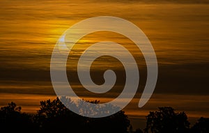 Annular eclipse over Montreal sky