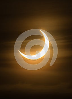 Annular eclipse over Montreal sky photo