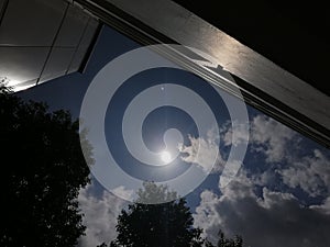 Annular solar eclipse seen from Singapore city photo