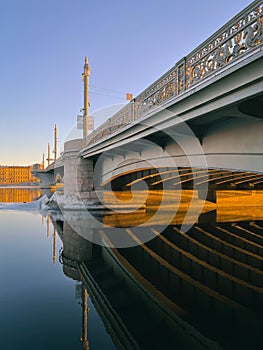 Annunciation Bridge, Lieutenant Schmidt Bridge, Vasilyevsky Island, St. Petersburg city views, Travel, Atmospheric daily photos